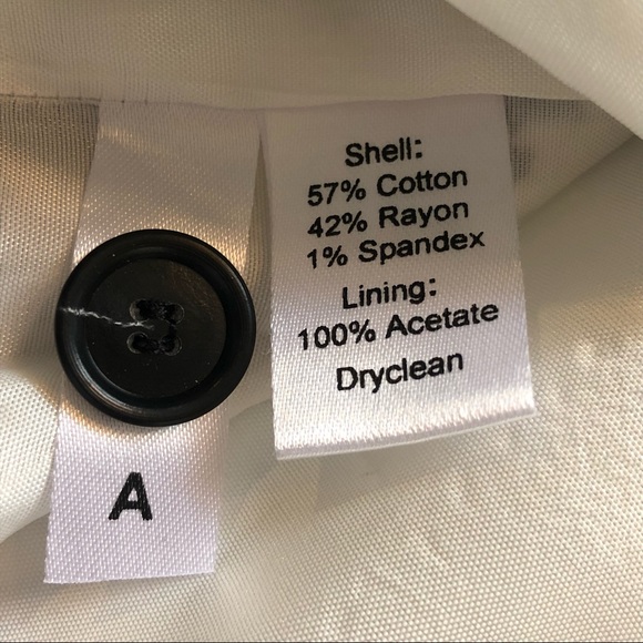 ⭐️ Ann Taylor LOFT Womens Cotton Rayon Pencil Skirt Navy White Geometric Size:16 - Picture 9 of 13